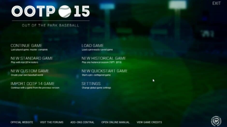 Скриншот 1 из Out of the Park Baseball 15