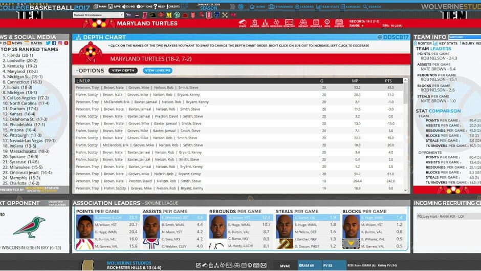 Скриншот 1 из Draft Day Sports: College Basketball 2017
