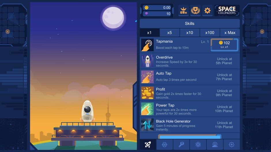 Скриншот 2 из Space Colonizers Idle Clicker