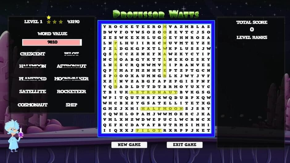 Скриншот 4 из Professor Watts Word Search: Space Voyage