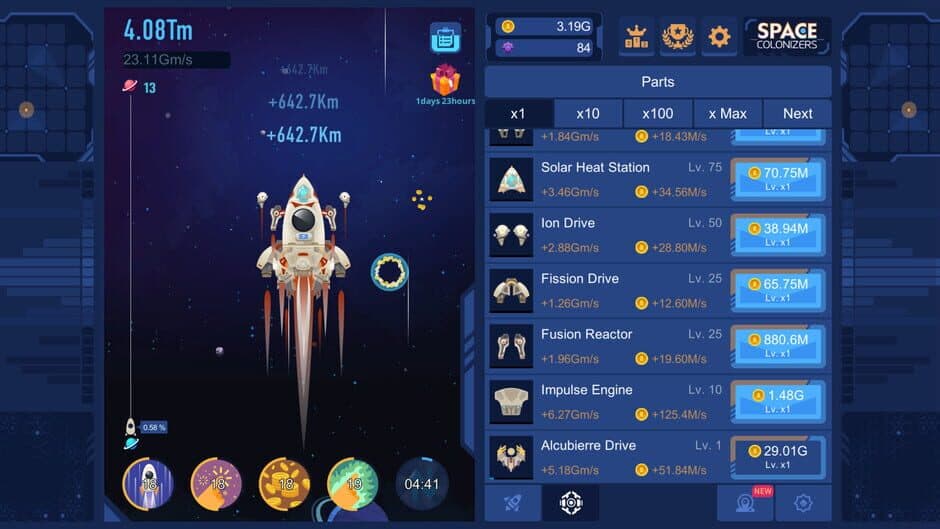 Скриншот 3 из Space Colonizers Idle Clicker