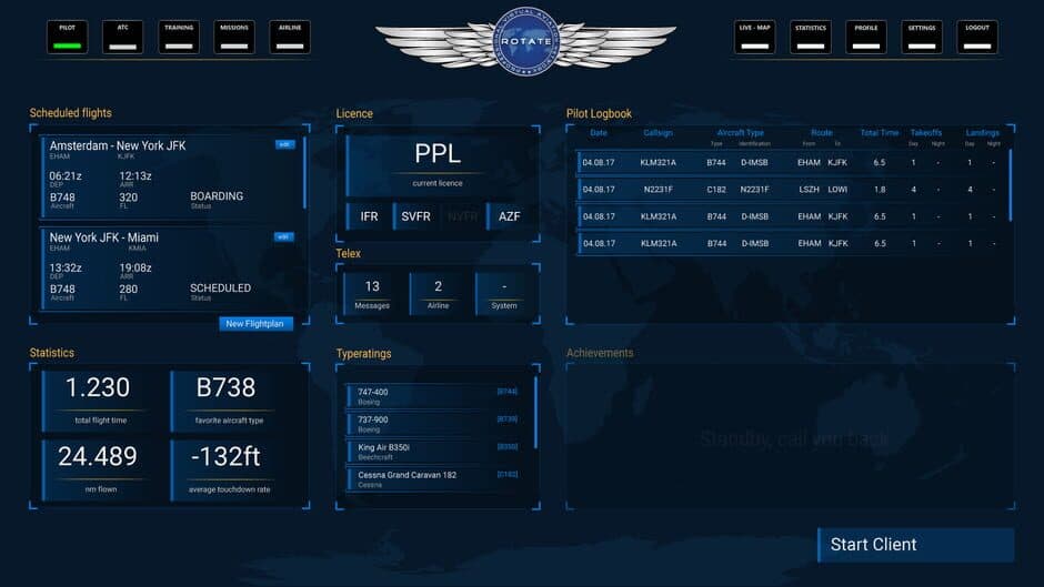 Скриншот 4 из Rotate: Professional Virtual Aviation Network