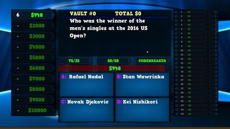 Скриншот 1 из Trivia Vault: Tennis Trivia