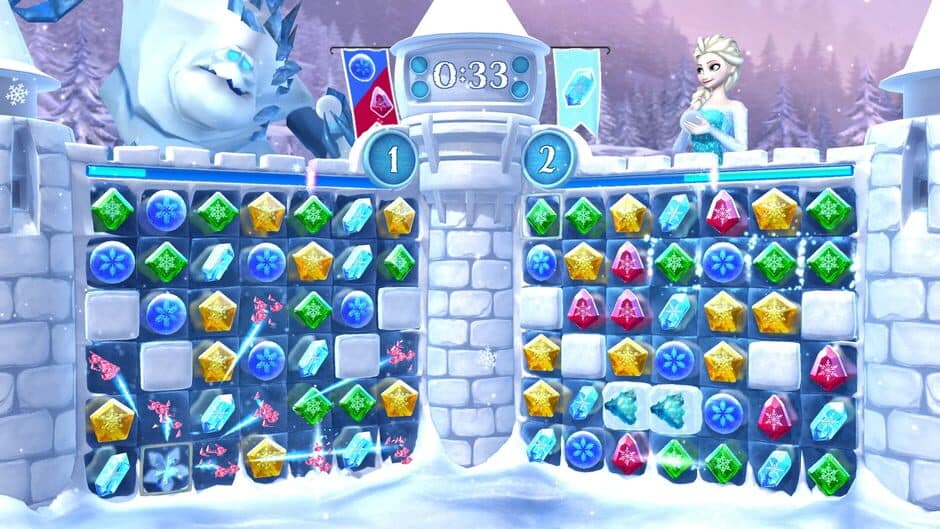 Скриншот 1 из Frozen Free Fall: Snowball Fight