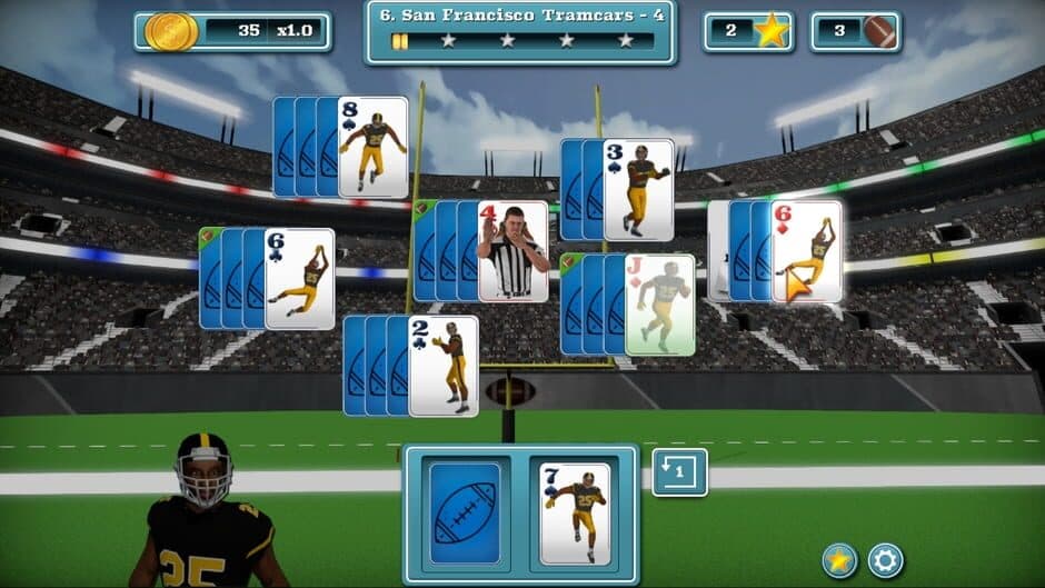Скриншот 1 из Touch Down Football Solitaire
