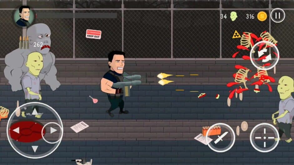 Скриншот 1 из Guns and Blood: 2D Zombie Shooter