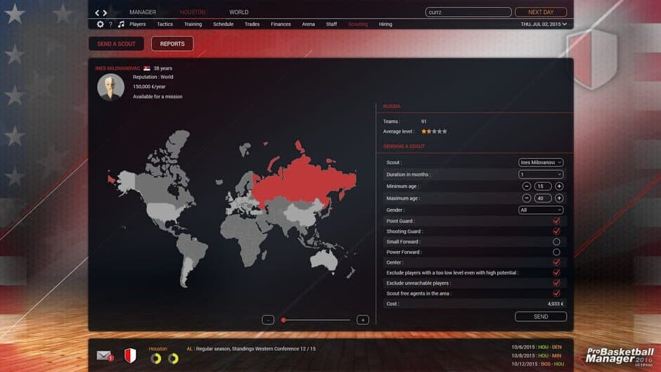 Скриншот 1 из Pro Basketball Manager 2016: US Edition