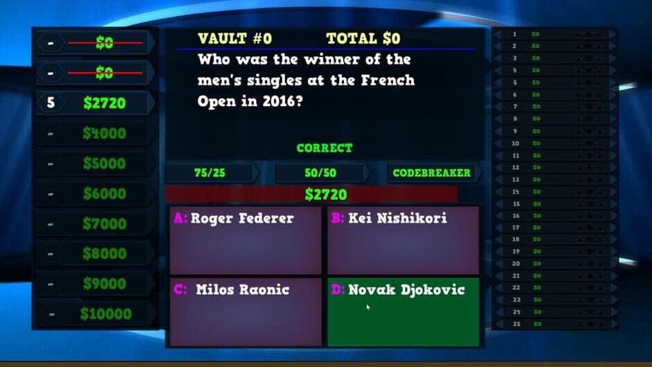 Скриншот 3 из Trivia Vault: Tennis Trivia