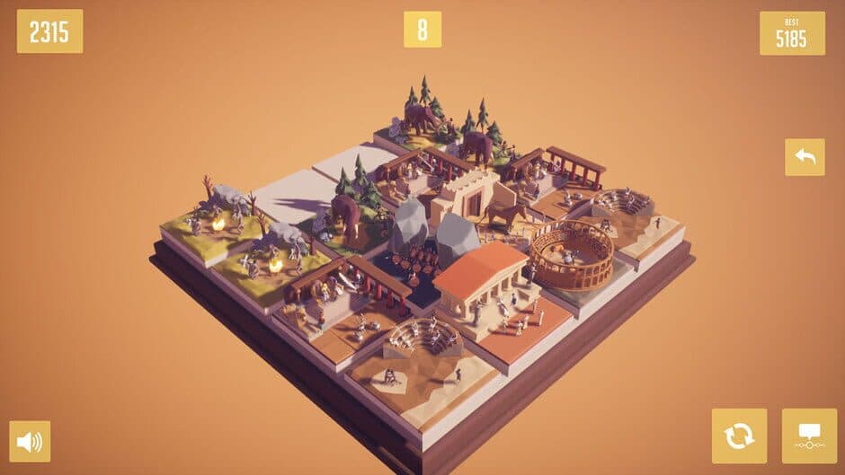 Скриншот 1 из History2048: 3D puzzle number game