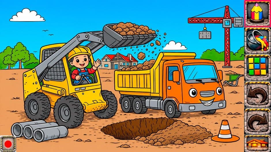 Скриншот 4 из Tiny Builders Coloring Book for Kids