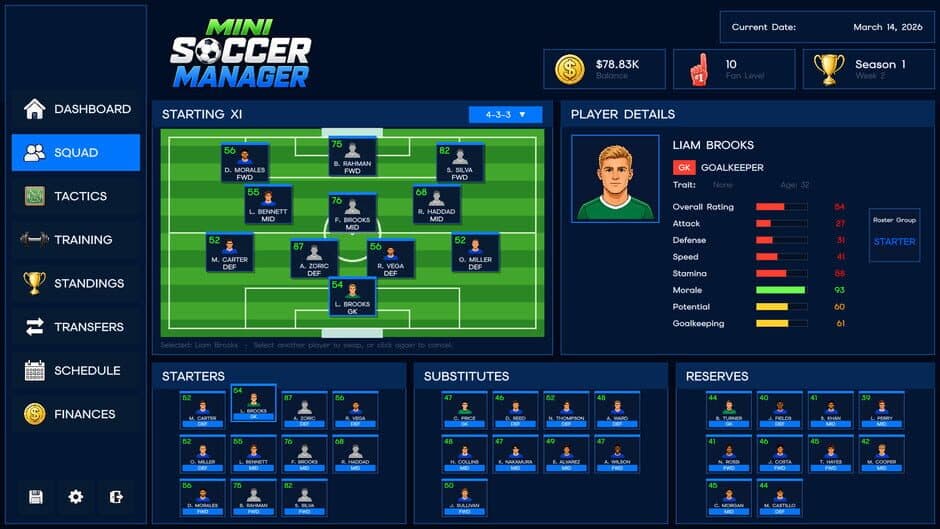 Скриншот 4 из Mini Soccer Manager