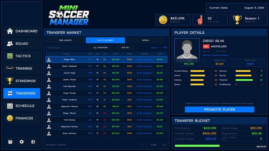 Скриншот 2 из Mini Soccer Manager