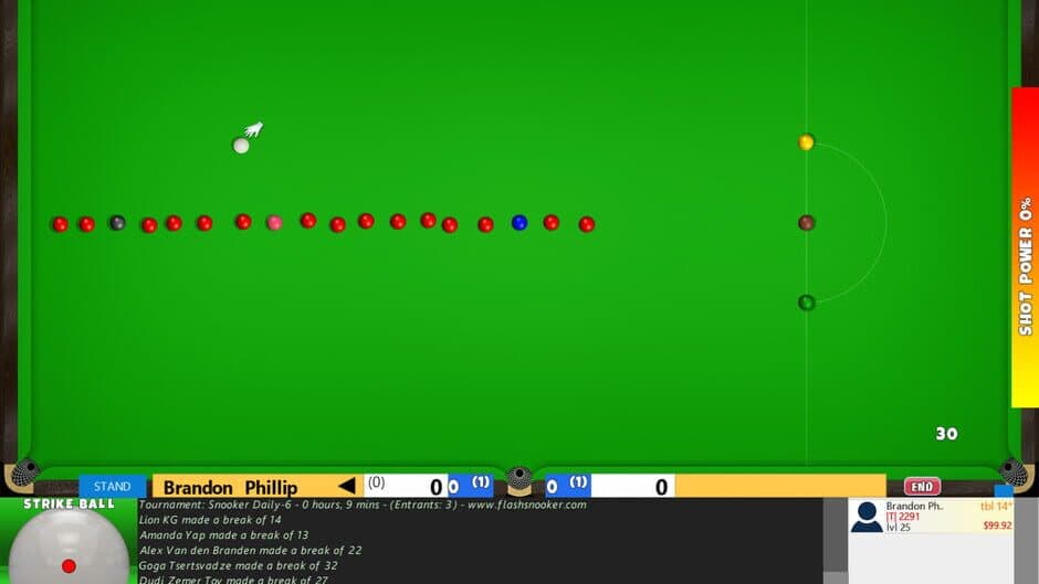 Скриншот 3 из Flash Snooker Game