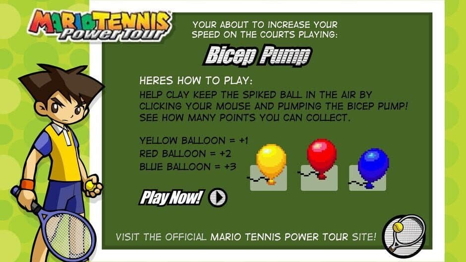 Скриншот 1 из Mario Tennis: Power Tour - Bicep Pump