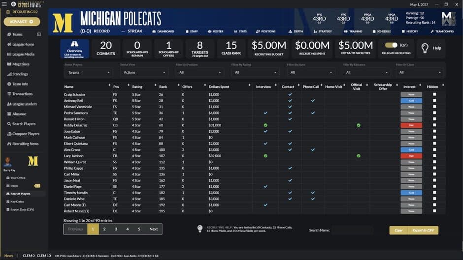 Скриншот 1 из Draft Day Sports: College Football 2024