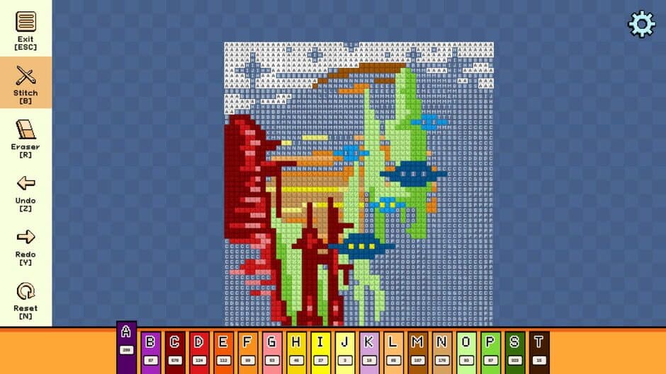 Скриншот 4 из Pixel Cross Stitch: Color by Number - Alien Worlds Pack 3