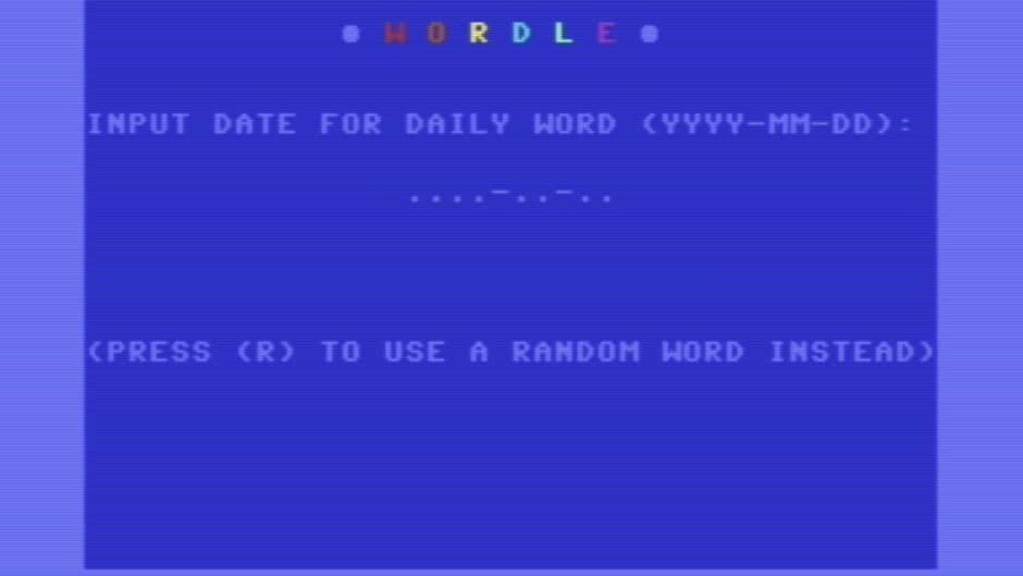 Скриншот 2 из Wordle for Commodore 64