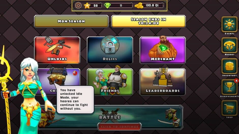 Скриншот 1 из Heroes of Havoc: Idle Adventures